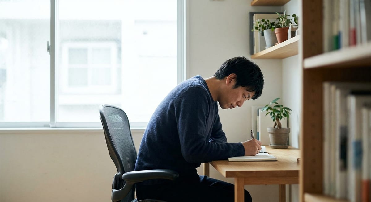 Deep work in practice: a person focused on a single task in a quiet, distraction-free workspace