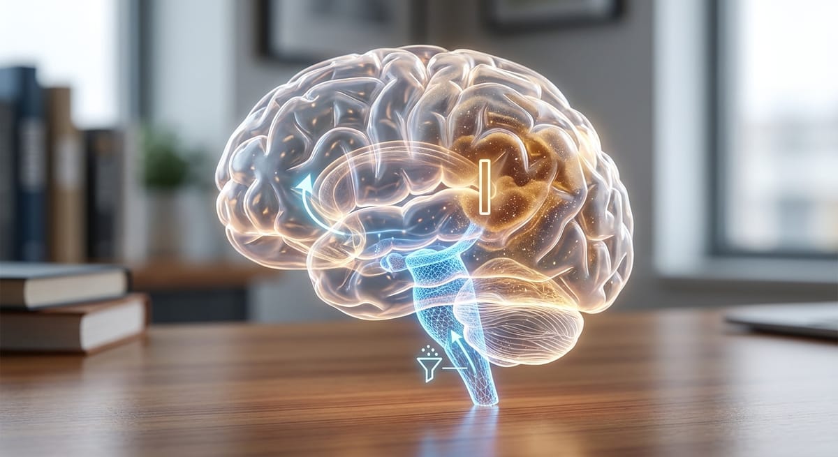 Diagram showing RAS filter versus manifestation myth in the brain